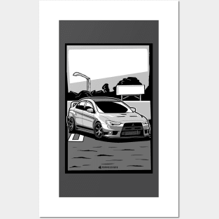 LANCER EVOLUTION EVO X jdm illustration Posters and Art